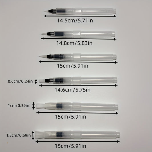 16pcs Refillable Watercolor Brush Pens with Water Tank Painting Brush Pens