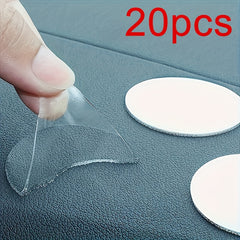 20 Transparent Double Sided Adhesive Stickers Removable Round Traceless Adhesive