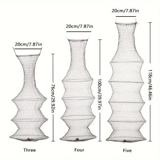 Foldable Fishing Net Collapsible Mesh Fishing Gear