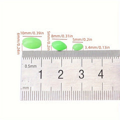 100pcs Luminous Oval Shaped Fishing Beads Soft For Rigs Making