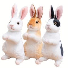 2pcs Beige Bunny Plush Toys - Perfect for Video Game Fans & Easter Decor