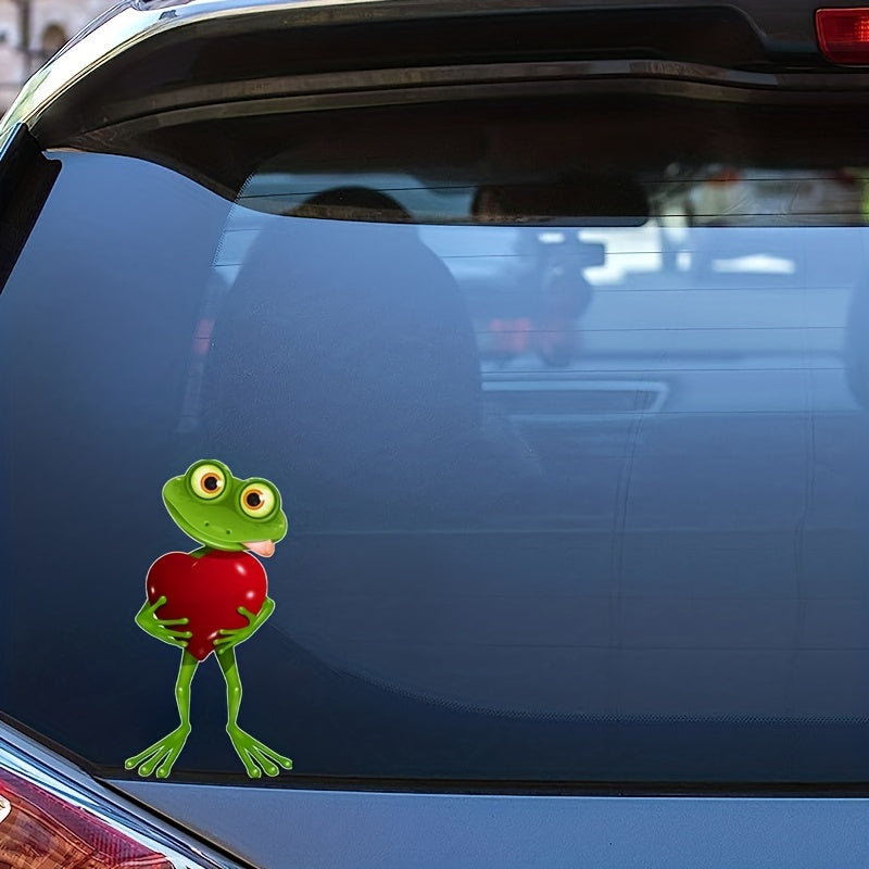 Funny Frog Heart Car Sticker Decal for Window Cup Laptop