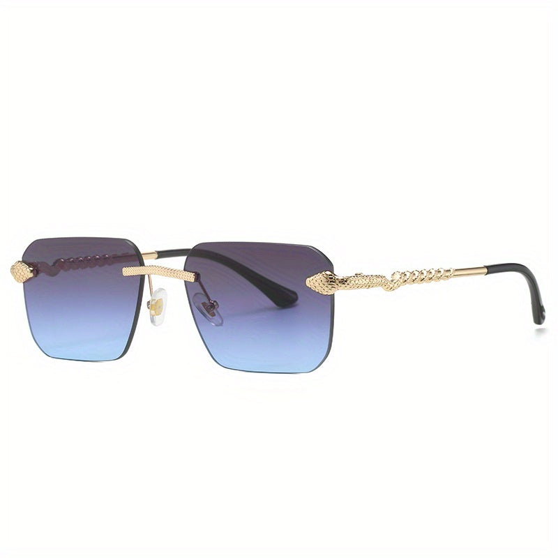 Men's Rimless Metal Sunglasses for Cycling Riding Fishing