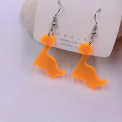 Fun Dino Acrylic Earrings for a Playful Look