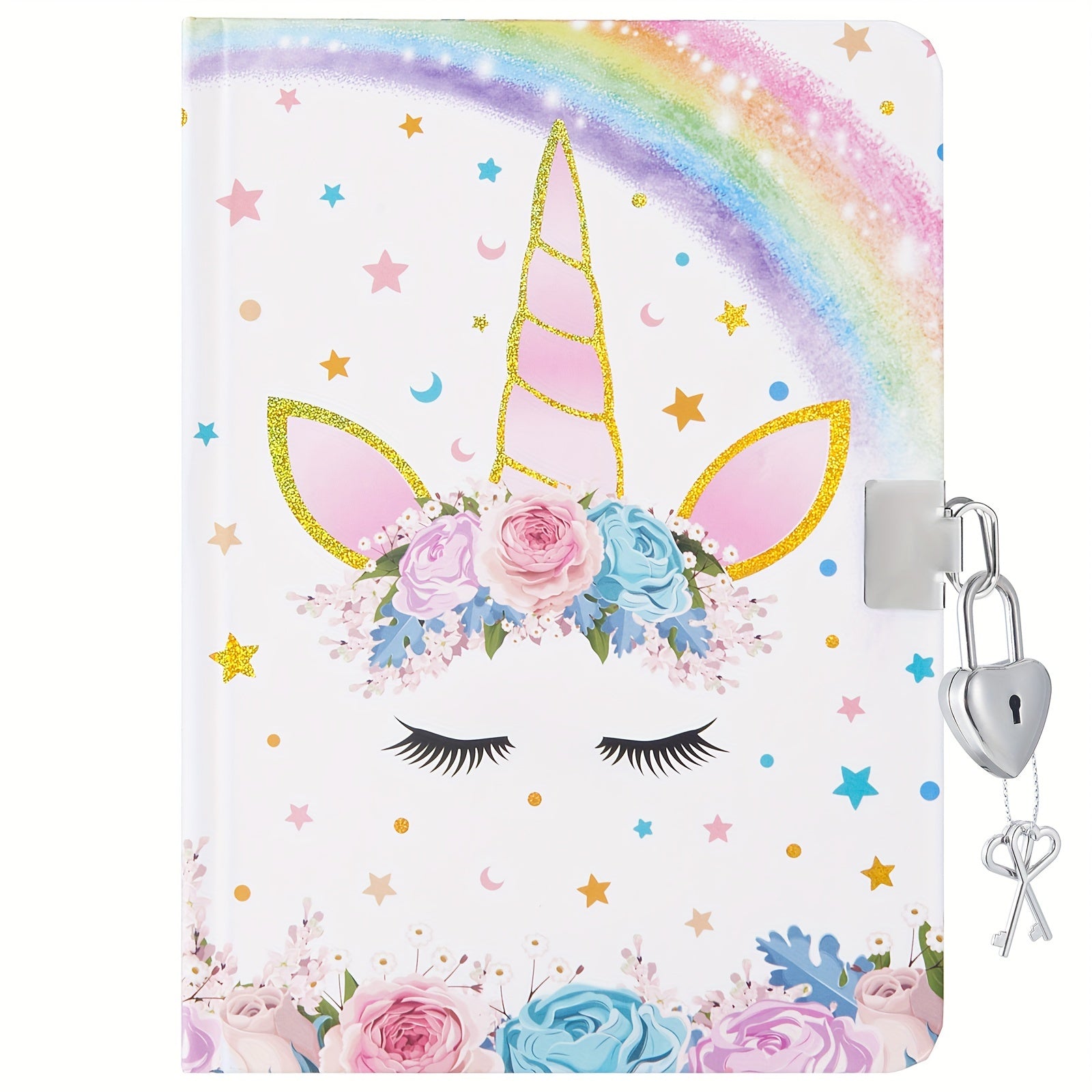 Mermaid Plush Sequin Notebook with Lock