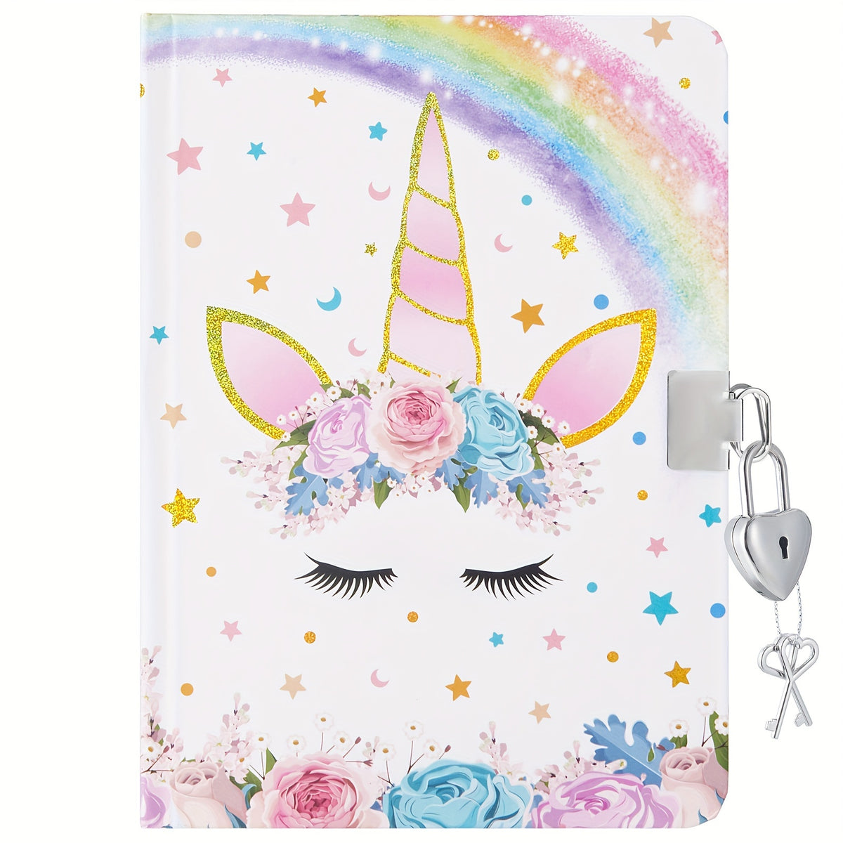 Mermaid Plush Sequin Notebook with Lock