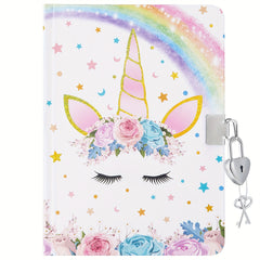 Mermaid Plush Sequin Notebook with Lock