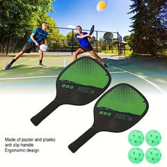 Pickleball Racket Set with 2 Rackets 4 Balls 1 Bag