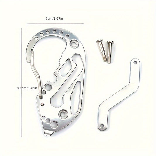 Stainless Steel Tool Keychain with Screwdriver Wrench