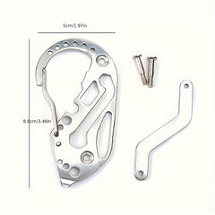 Stainless Steel Tool Keychain with Screwdriver Wrench