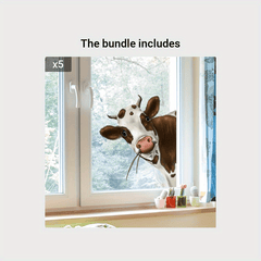 Animal Cow Glass Wall Sticker for Home Decor