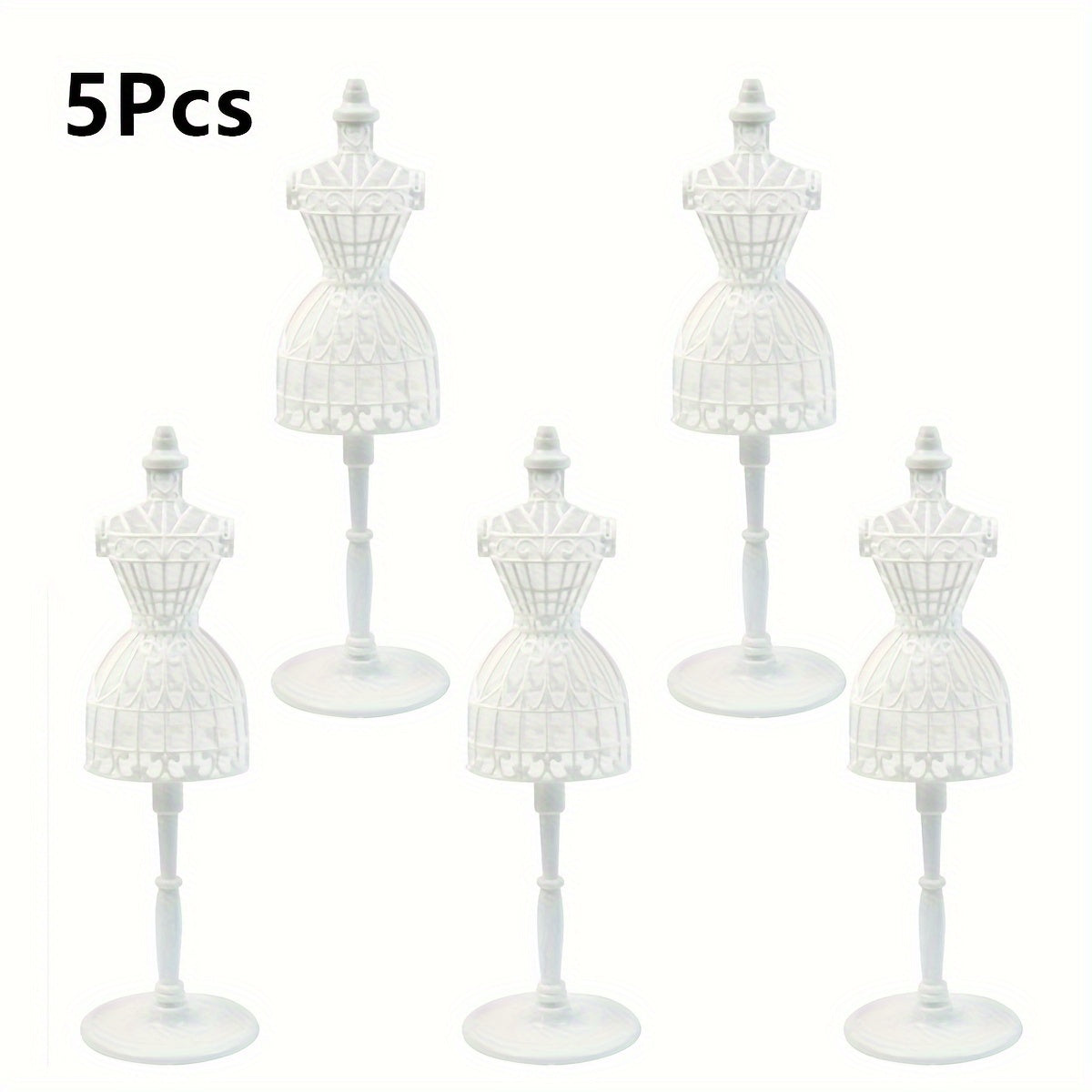 5pcs Mini Dollhouse Display Stands Set Plastic Craft Supplies