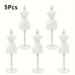 5pcs Mini Dollhouse Display Stands Set Plastic Craft Supplies