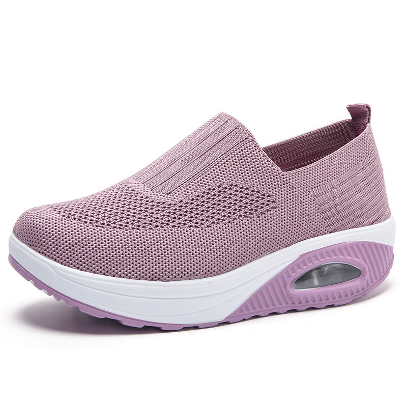 Breathable Slip on Running Sneakers Anti-Slip Air Cushion Casual Shoes