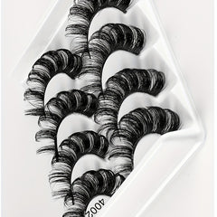 4 Pairs False Eyelashes Dramatic Curling Volume Lashes Natural Look Thick Lashes