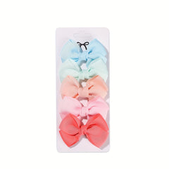 5pcs Bow Hair Clips for Baby Girls
