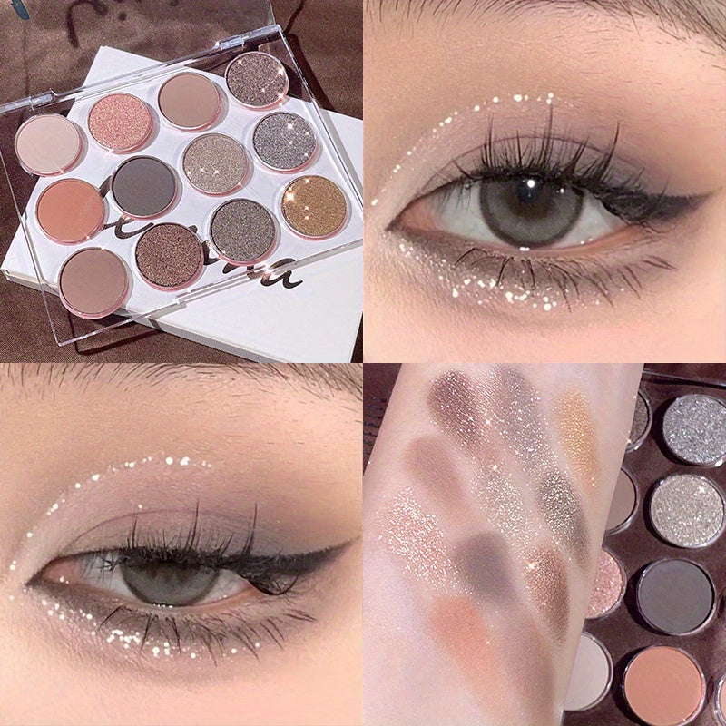 Toned Earth Smoky Eyeshadow Palette Matte & Glitter Eyeshadow