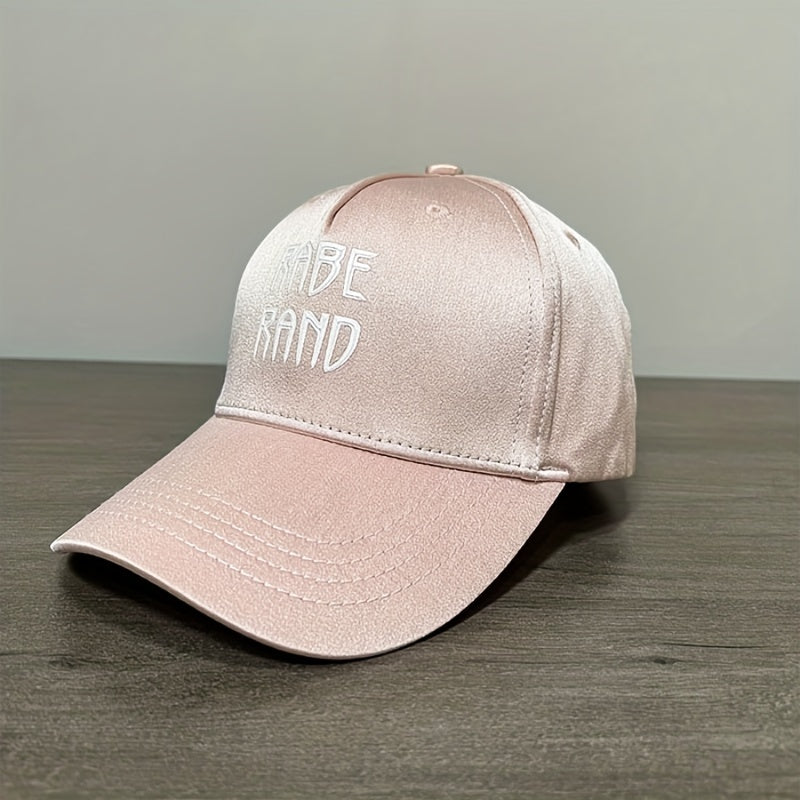Silk Satin 3D Embroidered Baseball Cap Sunscreen Casual Cap