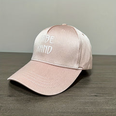 Silk Satin 3D Embroidered Baseball Cap Sunscreen Casual Cap