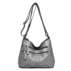 Studded Decor Crossbody Bag Women's Pocket Purse PU Leather Shoulder Bag