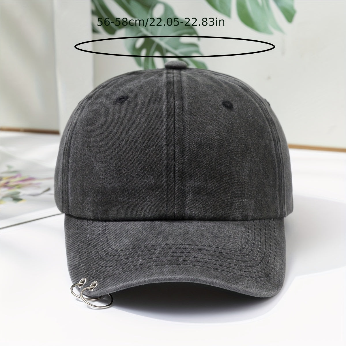 Men's Iron Ring Baseball Cap Distressed Sun Hat