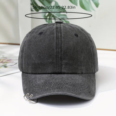 Men's Iron Ring Baseball Cap Distressed Sun Hat