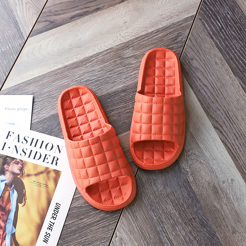 Women's Plaid Soft Sole House Slides Comfortable Slippers