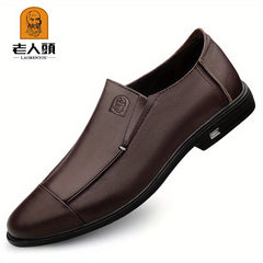 Men's Cap Toe Loafer Shoes Spring Comfy Non slip Slip On Shoes