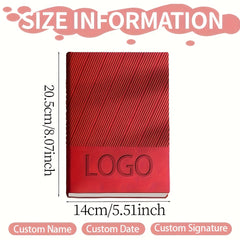 Personalized A5 Notebook Green Red Orange