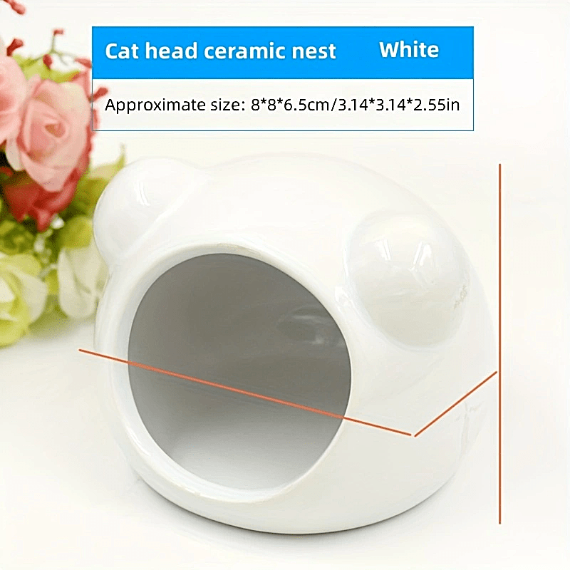 Ceramic Pet Water Dispenser and Hideout Hut Automatic Drinking Fountain