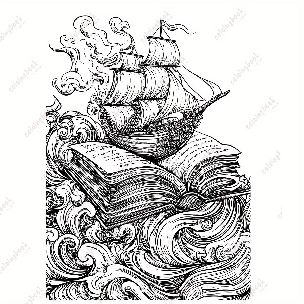 Magic Book Painting Coloring Book Deluxe Edition - Adult Cover