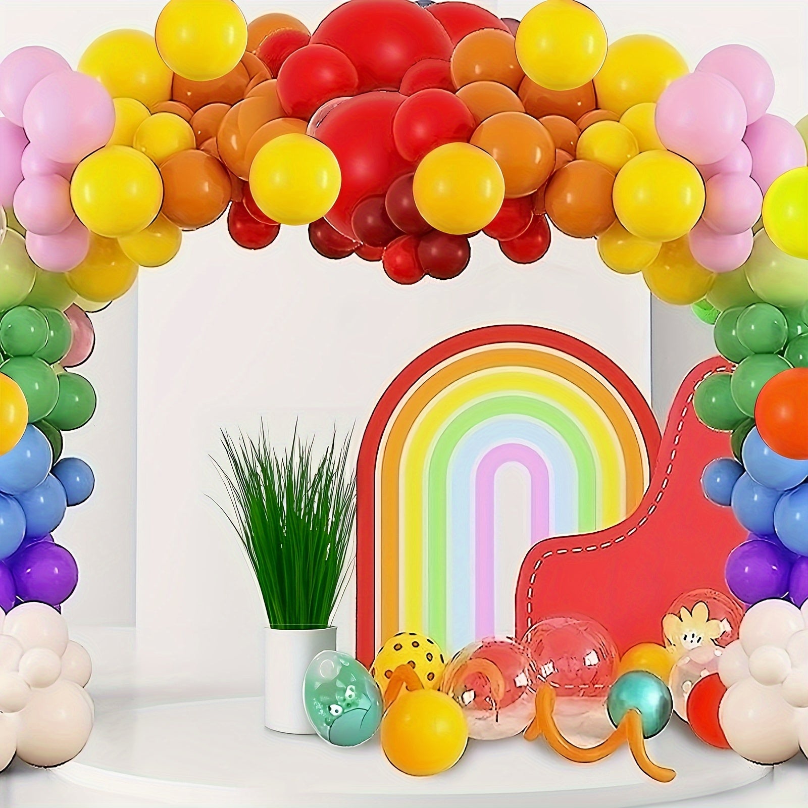 120 Rainbow Latex Balloons for Parties, Events, Wedding - 12 Colors