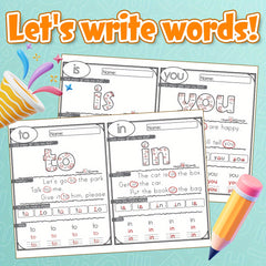 Kids First Words Tracing & Phonics Workbook Vocabulary Builder