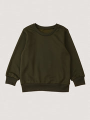 Boy's Solid Long Sleeve Sweatshirt Kids Casual Base Layer Top