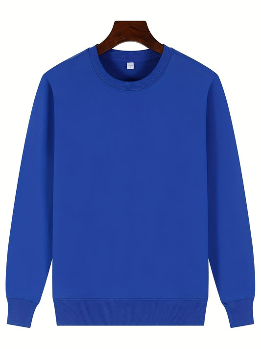 Boys Solid Pullover Sweatshirt Long Sleeve Crew Neck