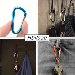 4Pcs Mini Carabiner Keychain D Ring Buckle Spring Snap Clip Hooks