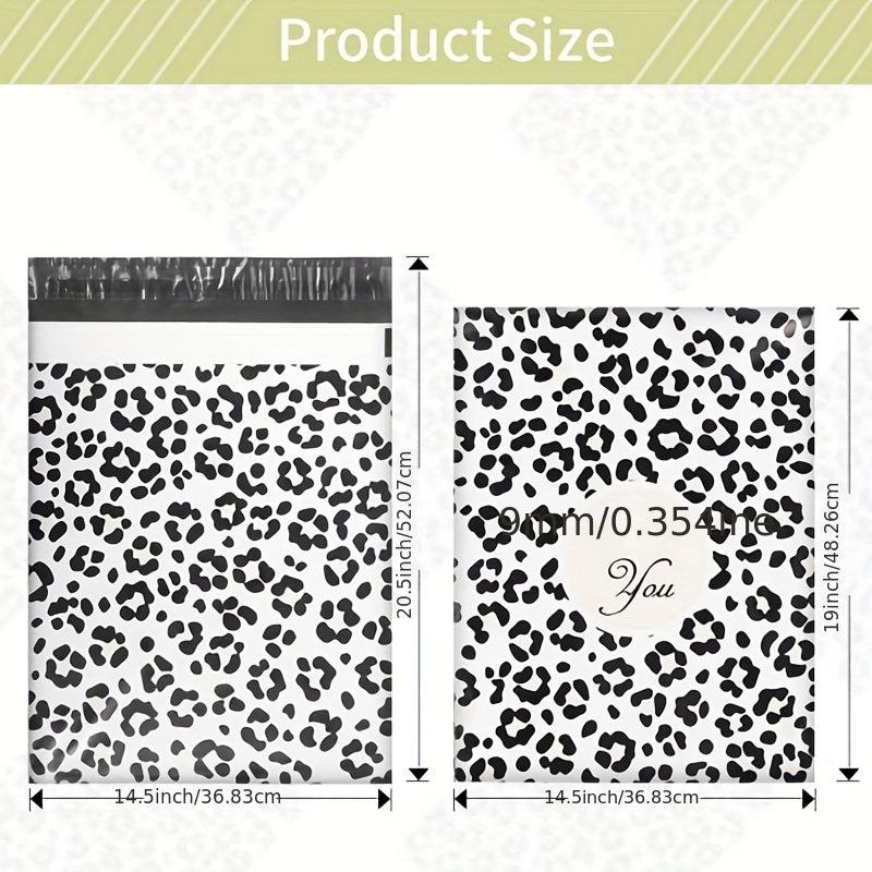 Aluminium Foil Pouch Plastic Mailing Bag Waterproof Leopard Pattern