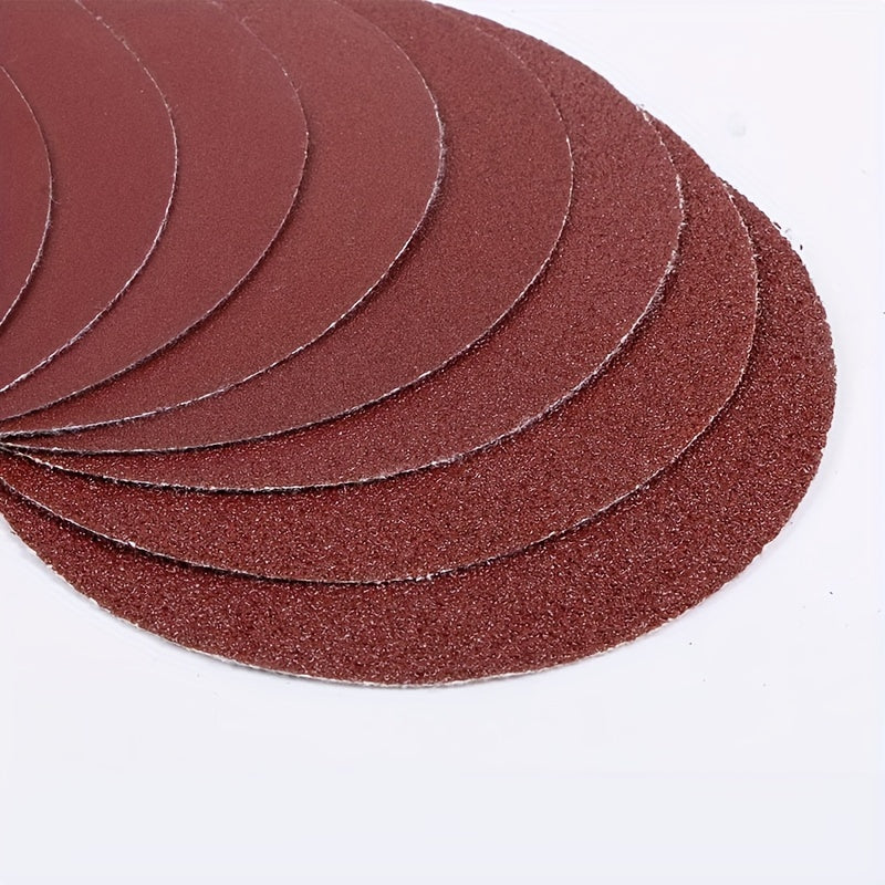 12.7cm Flocking Sandpaper P80-P600 Sanding Disc Red Polishing Sheet