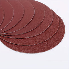 12.7cm Flocking Sandpaper P80-P600 Sanding Disc Red Polishing Sheet