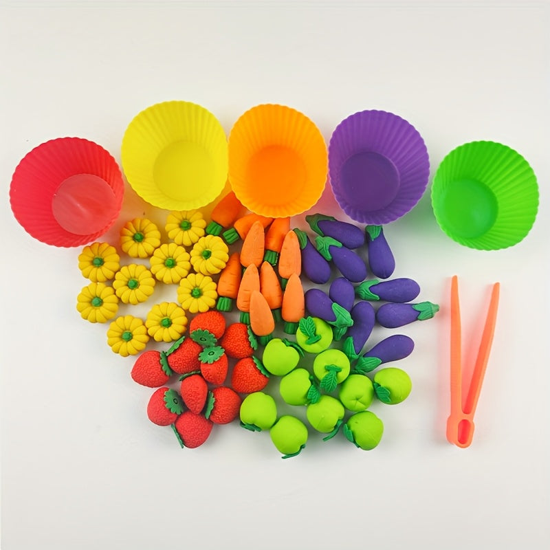 Colorful Fruit & Vegetable Rubber ABS Educational Toys