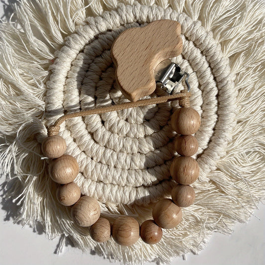 Beech Pacifier Chain Anti-drop Holder Clip