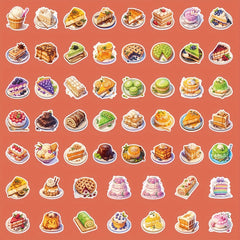 54pcs Cake Stickers for Water Bottles Suitcases Bikes Cars