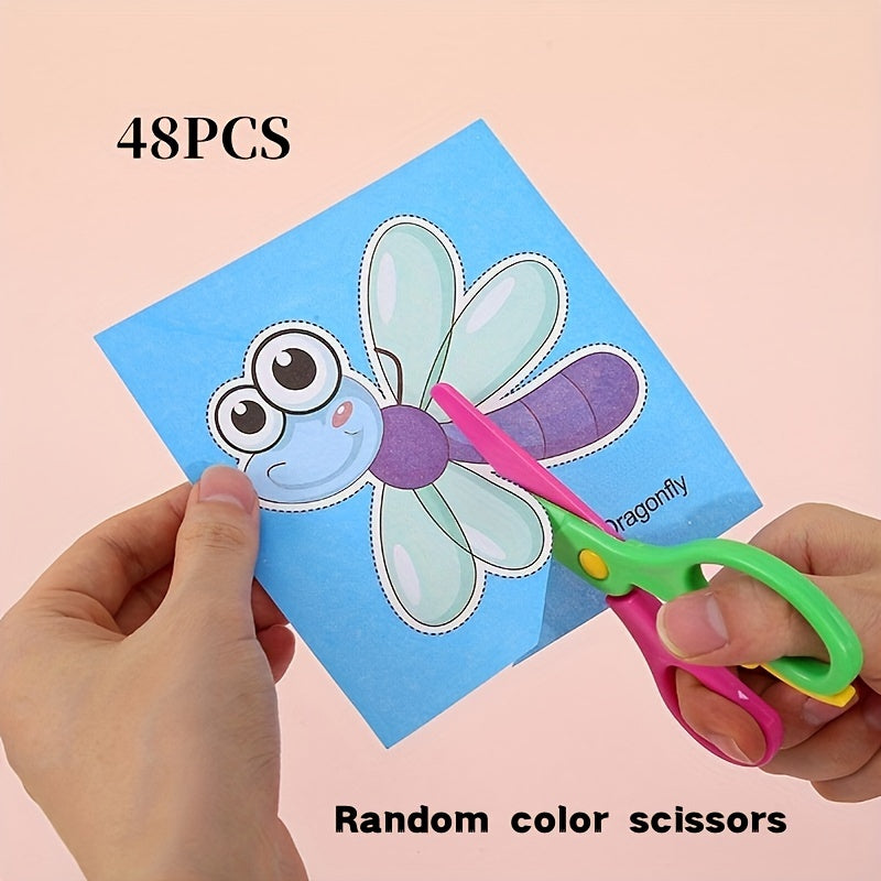 96pcs Paper Cut Set with Safe Scissors: Scissor Skills Activity Book for Crafts