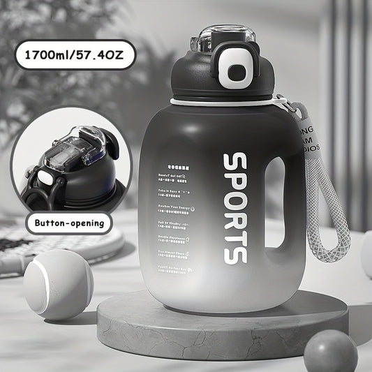 Portable Water Bottle with Straw and Scale 1700ml