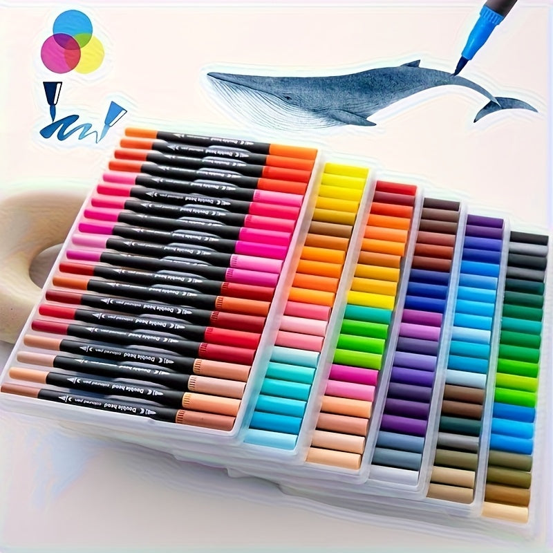 Professional Dual Head Marker Brush Set for Plastic Surfaces