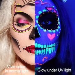 Water Activated Eyeliner Face Paint Palette - Halloween Makeup