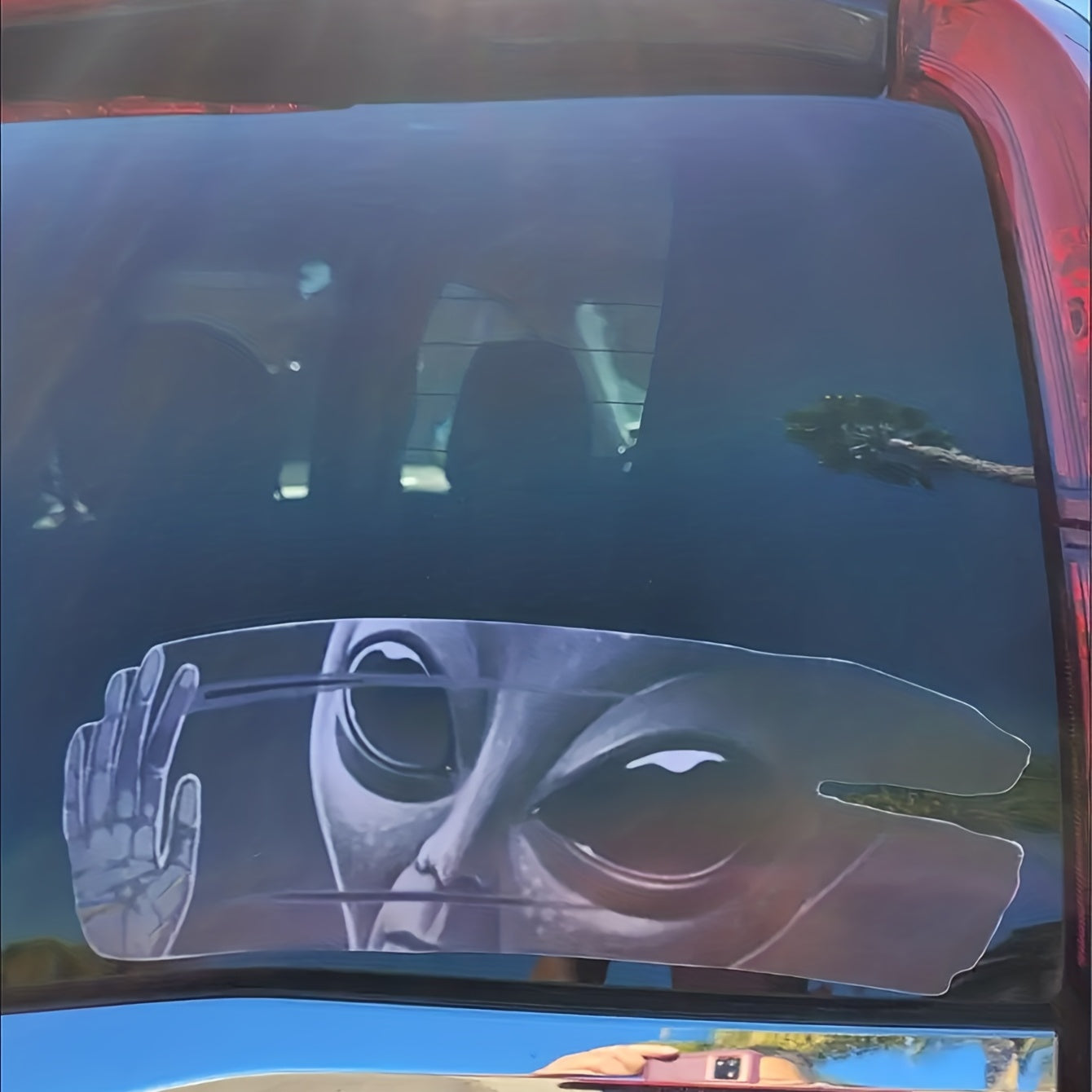 Unique 3D Alien Car Sticker - Make Your Car Stand Out