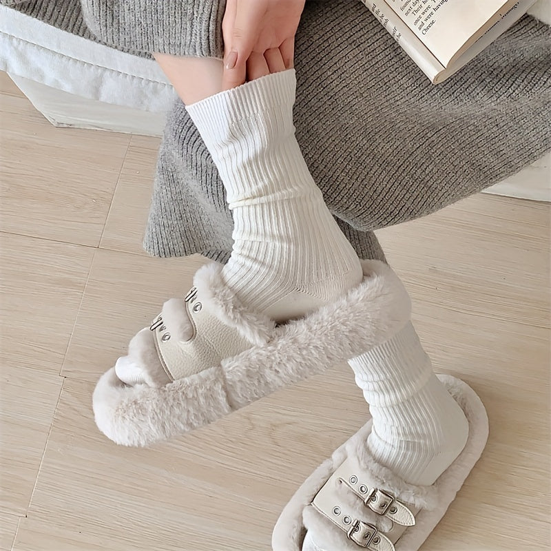 Soft & Comfy Solid Socks for Women