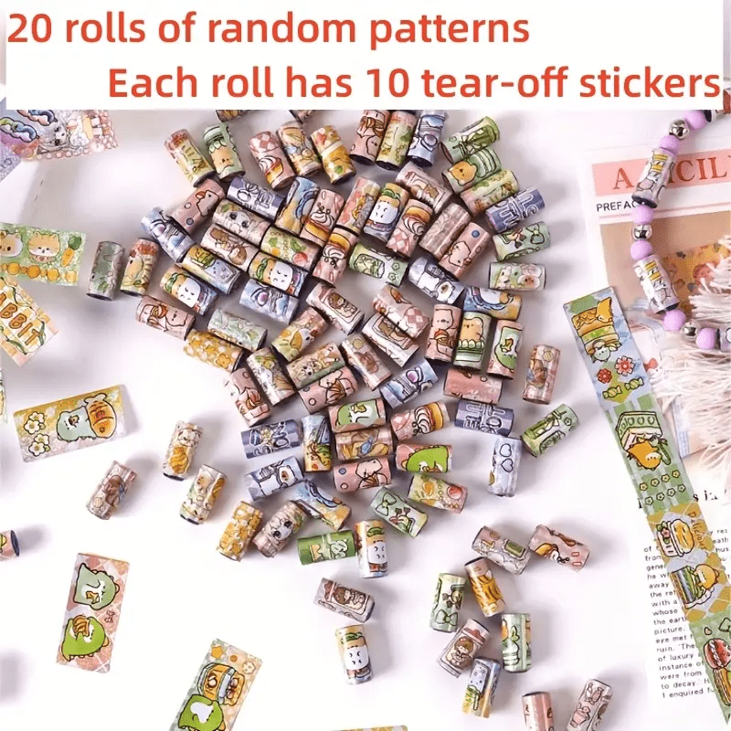 1000 Mini Stickers for DIY Bracelets &ndash; Birds Geometric Patterns