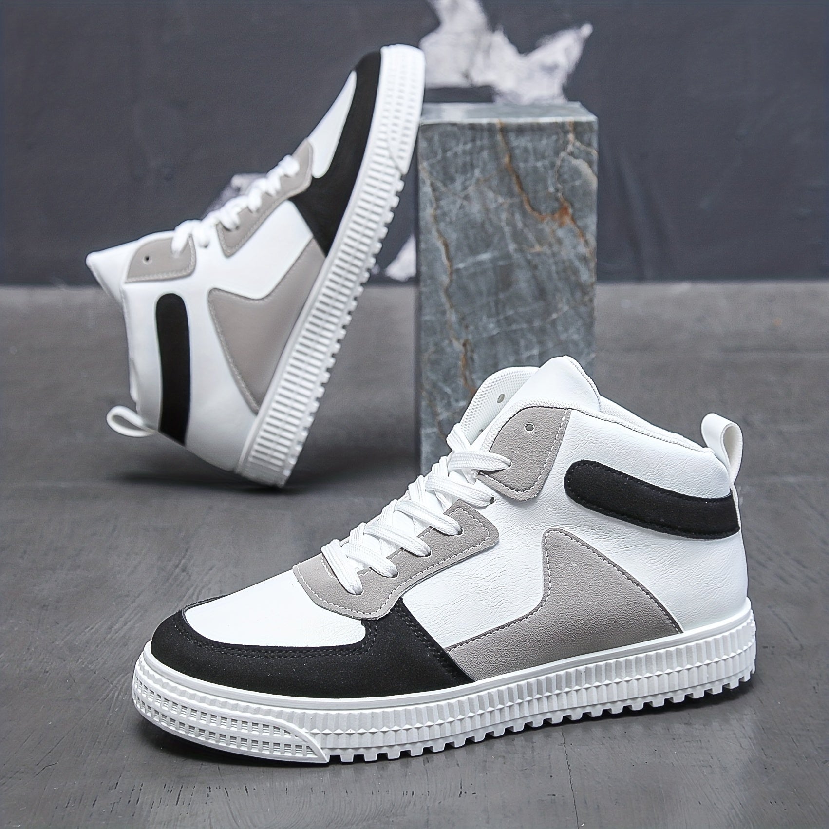 Men's High Top Skate Shoes Casual Anti Skid Sneakers